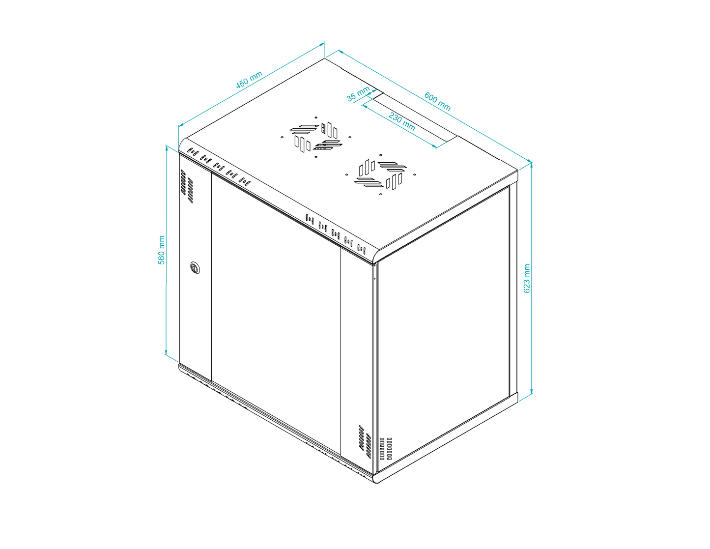 19 inch Rack Cabinets with Glass Door - Professional Series