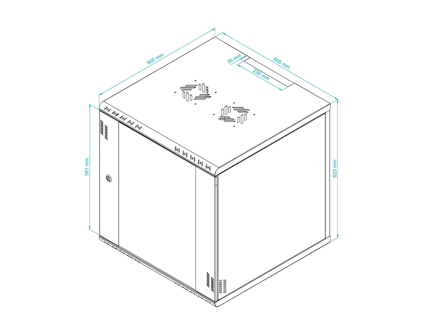 19 inch Rack Cabinets with Glass Door - Professional Series