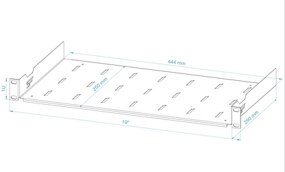 19" Fixed Cantilever Rack Shelves