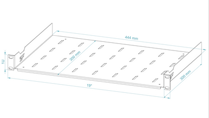 19" Fixed Cantilever Rack Shelves