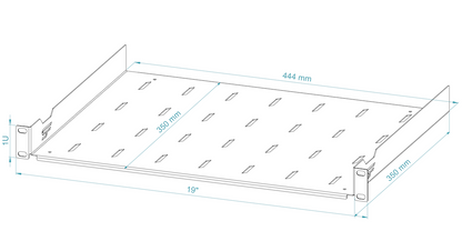 19" Fixed Cantilever Rack Shelves