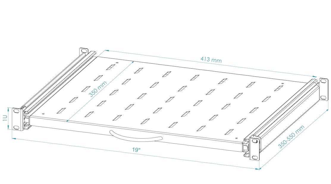 19" Telescopic / Pull-Out Rack Shelves