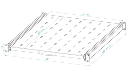19" Telescopic / Pull-Out Rack Shelves