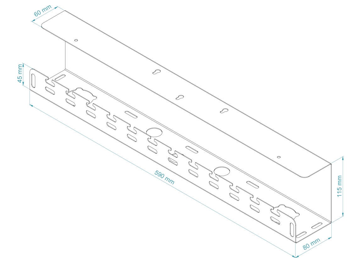 Under Desk Cable Management Tray