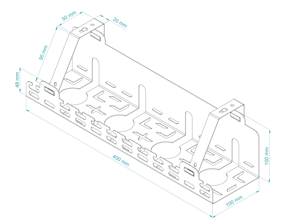 Under Desk Cable Management Tray