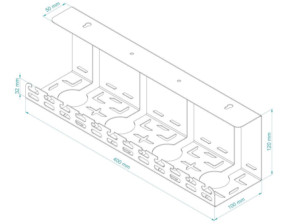 Under Desk Cable Management Tray