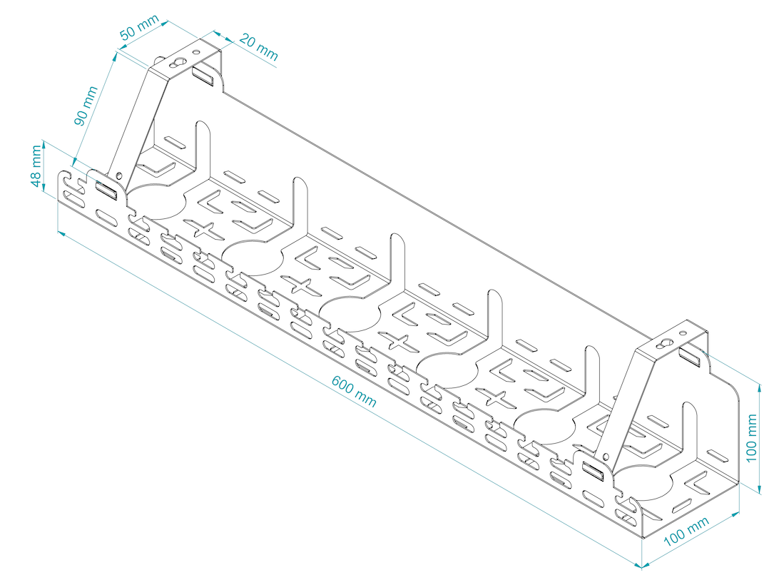Under Desk Cable Management Tray