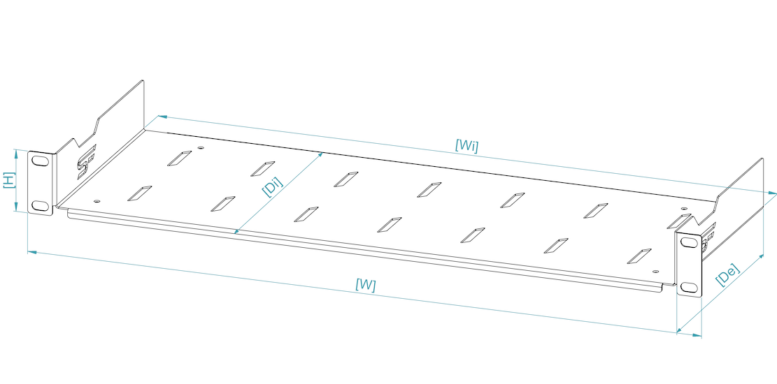 19" Fixed Cantilever Rack Shelves