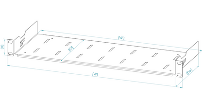 19" Fixed Cantilever Rack Shelves