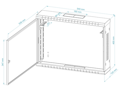 19" Vertical Wall Mount Rack Enclosure