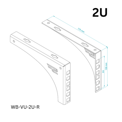 1U Wall or Desk Mount Bracket – 10"/19"