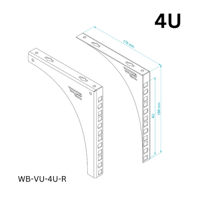 1U Wall or Desk Mount Bracket – 10"/19"