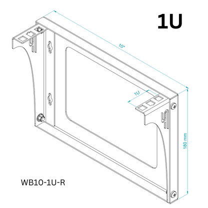 1U Wall or Desk Mount Bracket – 10"/19"