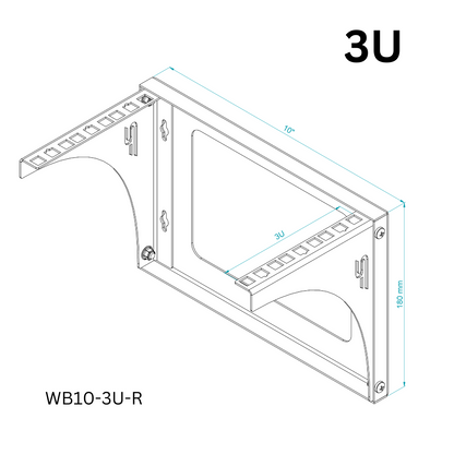 1U Wall or Desk Mount Bracket – 10"/19"