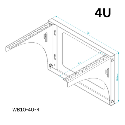 1U Wall or Desk Mount Bracket – 10"/19"