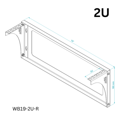 1U Wall or Desk Mount Bracket – 10"/19"