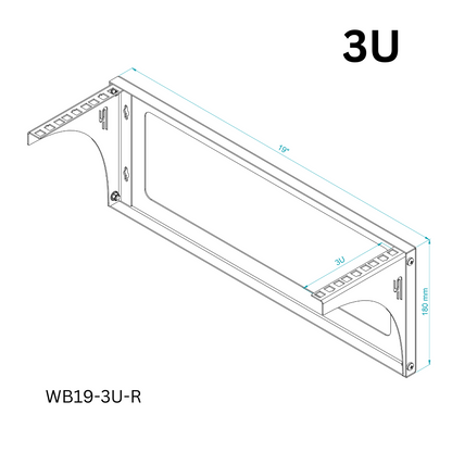 1U Wall or Desk Mount Bracket – 10"/19"