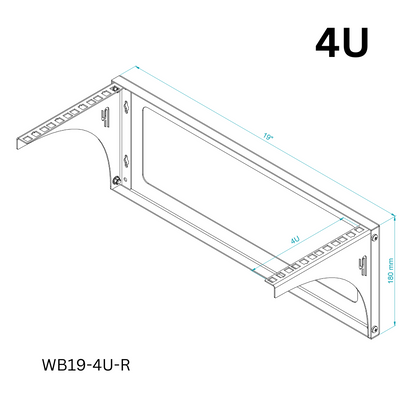 1U Wall or Desk Mount Bracket – 10"/19"