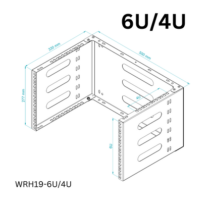 19" 2U-6U Wall Mounted RACK Mount Handle