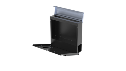 angled image of wall mounted steel letter box